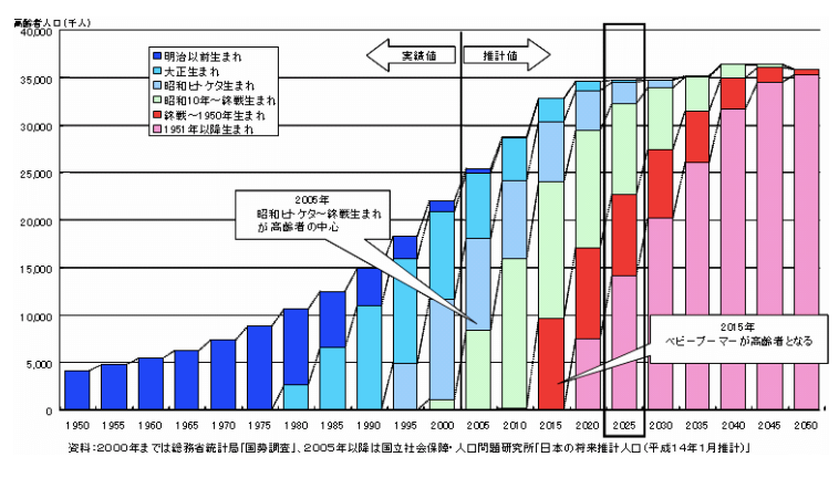 2025年　高齢化　グラフ